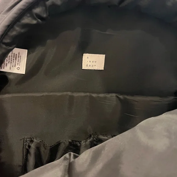 Padded Black Everyday Backpack with Front Zip Pocket - Picture 2 of 6